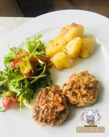 Vištienos maltinukai su batonu, kepti orkaitėje