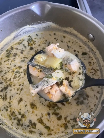 Norvegiška žuvienė su bulvėmis - Norwegian fish soup