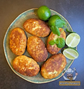 Tobuli minkšti žuvies kotletai su džiūvėsėliais