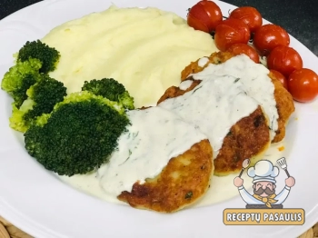 Žuvies maltinukai su daržovėmis