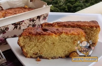 Lengvas, greitas ir paprastas varškės pyragas su razinomis