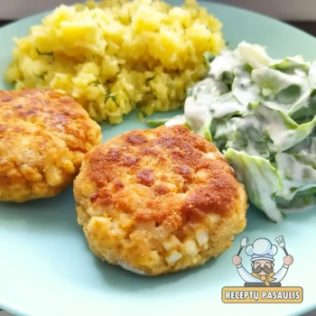 Kiaušinių kotletai su grietine