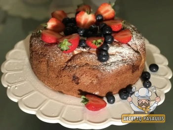 Labai skanus paprastas keptas jogurtinis pyragas